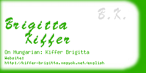 brigitta kiffer business card
